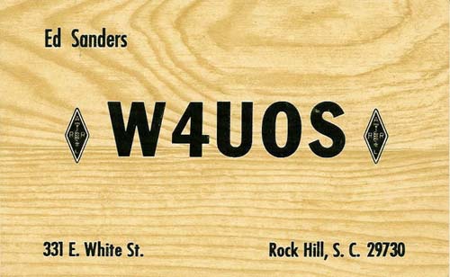 W4UOS QSL card